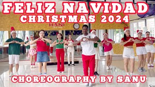 FELIZ NAVIDAD  REMIX  CHRISTMAS 2024  DANCE WORKOUT  DJ JURLAN REMIX  CHOREO BY SANU [upl. by Vickey614]