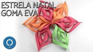 Decoração de natal em EVA  estrela DIY [upl. by Anuaf]