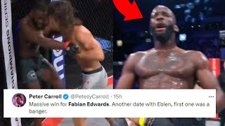 FIGHTERS REACT TO FABIAN EDWARDS BEATING AARON JEFFERY  EDWARDS VS JEFFERY REACTIONS [upl. by Brig]