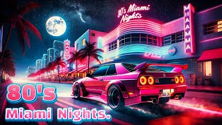 Miami Nights  Retro 80s Lofi Synthwave Mix  Neon Dreams [upl. by Noived]