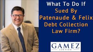 What To Do If Sued by Patenaude and Felix Debt Collection Law Firm [upl. by Brianne]