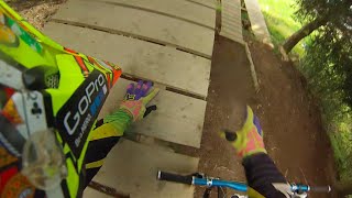 GoPro HD  downhill crash for the last session 2014 [upl. by Noeht632]