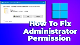 How To Fix Administrator Permission Windows 1110 2024 Full Tutorial✅ [upl. by Esile]