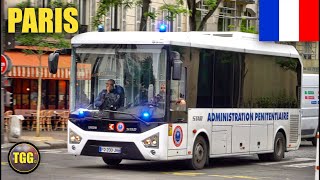 Paris French Prisoner Transport Vehicles With Lights amp Siren [upl. by Sillyrama]