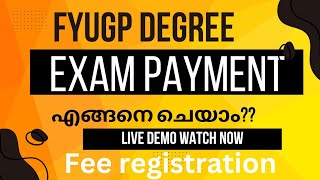 fyugp exam registration fee payment live demo kerala university asmedia [upl. by Aicarg]