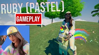 New Ruby Pastel Skin Gameplay Fortnite Battle Royale [upl. by Ko]