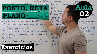 PONTO RETA E PLANO  AULA 02  EXERCÍCIOS [upl. by Cramer]