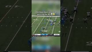 Chill bro the Lions are winning by 43 💀😭 nfl football funny edit [upl. by Merissa]