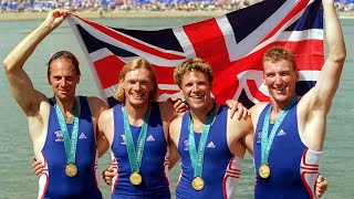 Mens coxless four win gold at Sydney 2000  Rowing [upl. by Notniuqal]