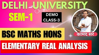 ELEMENTARY REAL ANALYSIS  DU BSC MATHS HONS LECTURES  SEM1  DU BSC MATHS CLASSES  NEP [upl. by Ssac]