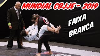 Jiu Jitsu  Luta  Faixa Branca  Feminino  Mundial CBJJE  2019 [upl. by Jegger]