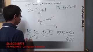 Análisis Función Consumo  Economía Cerrada Sin Gobierno [upl. by Aicilak]