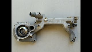 Cadillac Northstar Water Pump Housing Coolant Cross Over Removal 12553133 9599 [upl. by Pierrepont]