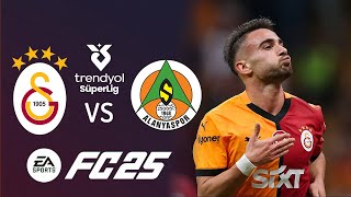 GALATASARAY VS ALANYASPOR TRENDYOL SÜPER LİG 8 HAFTA  EA FC 25 [upl. by Grubman]