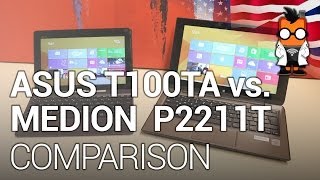 Medion Akoya P2211T vs ASUS Transformer Book T100TA comparison review ENG [upl. by Tomkins]