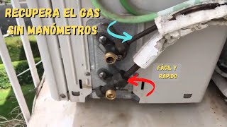 RECUPERAR GAS REFRIGERANTE DE UN AIRE ACONDICIONADO Como recoger el gas a un aire acondicionado [upl. by Bough]