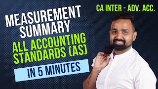 Mastering AS Accounting Standards Measurements in CA Inter Advanced Accounts  CA Jai Chawla [upl. by Naam]