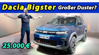 Dacia Bigster PREMIERE  der große Bruder des Duster [upl. by Ecadnak]