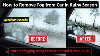 How to Remove Fog from Car Windshield Use Defogger Properly Climate Control Manual AC Hyundai Exter [upl. by Aciraa]