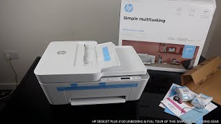 HP DESKJET PLUS 4120 UNBOXING amp FULL TOUR OF THIS SIMPLE MULTITASKING GEAR [upl. by Nolahc279]