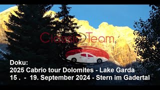 Doku  2024 Cabrio tour Dolomites  Lake Garda Herbst [upl. by Esinal538]