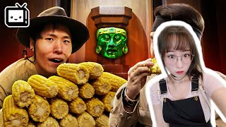 WendyNatsumiii Reacts to Offline TV Food Escape Room ft Matt Stonie [upl. by Annaoi]