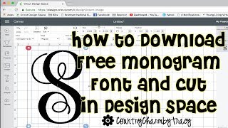 How To Download FREE Monogram Font Install on Your MAC Computer and Use in Cricut Design Space [upl. by Yrrak]