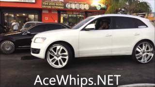 AceWhipsNET White 2012 Audi Q5 on 26quot Forgiatos by WTW Customs [upl. by Yenohtna]