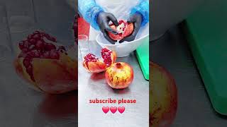 pomegranate fruit cut shortsfeed shortvideo fruit ❤️❤️ [upl. by Naujik]