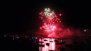 Fowey Regatta Fireworks 2014 Finale all along the river HD [upl. by Medardas]