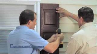 Installing Exterior Shutters using screws [upl. by Bully]