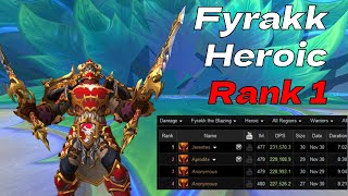 Fury Warrior Rank 1 Fyrakk Heroic POV  Dragonflight season 3 [upl. by Davey546]