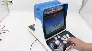 Pandora Box 6 plastic mini arcade 2 player bartop 10 inches dual screen Double fighting arcade [upl. by Kamillah]