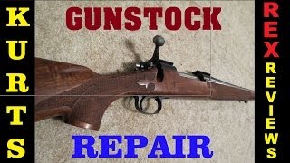 How To Repair Your Damaged Gunstock  Kurts Custom Carving and Checkering  Rex Reviews [upl. by Yddeg]