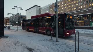 Sweden Stockholm bus 57 ride from Sveaplan to Sergelstorg [upl. by Oemor]