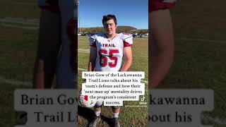 Lackawanna Trails Lineman Brian Gow postgame interview football sports [upl. by Odlo]