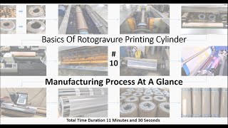 Basics Of Rotogravure Printing Cylinder Part 10 Manufacturing Process At A Glance [upl. by Fanya]