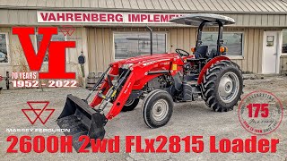 Massey Ferguson 2604H 2wd Tractor with FLx2815 Loader [upl. by Aisekal841]