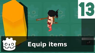 Day 13 I equip items for the character in the 3D game Godot  NhijQuang [upl. by Ulrike]