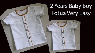 বাচ্চাদের ফতুয়া কাটিং ও সেলাই  2 Years Baby Boy Fotua  Fotua Design For Boys  Fashion Bangladesh [upl. by Dnomal783]