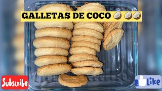 Como preparar GALLETAS DE COCO 🥥 🥥 receta fácil receta galletascaseras pancasero cocinafacil [upl. by Naltiak]