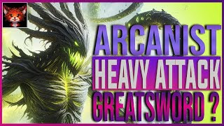 Eso Arcanist Build  One Bar  Heavy Attack  Great Sword [upl. by Nalyac]