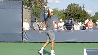 Roger Federer Forehand and Backhand Practice in HD [upl. by Gabbert]