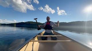 Esquif TFormex LITE Canoe Paddle Test Alone on lake in PapineauLabelle Quebec [upl. by Aihsekel139]