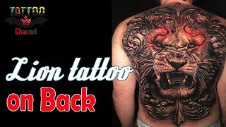 Lion Tattoo on Back [upl. by Adniroc584]