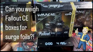 Can you weigh Fallout collectors edition boxes for surge foils MTG Fallout unboxing and opening 1 [upl. by Aikem]