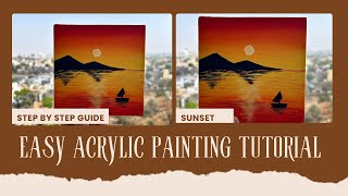 PAINT WITH ME  Beginners Guide StepbyStep Acrylic Painting Tutorial  Easy Landscape Painting [upl. by Notxam]