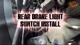 How To Replace Rear Brake Light Switch [upl. by Alhsa]