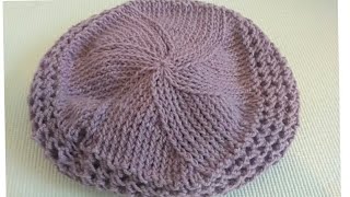 Pletena kapa BeretkaKnitting Beret Hat [upl. by Alie]