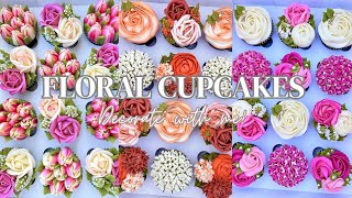 The Most Amazing Cupcake Decorating Compilation Flower Buttercream Piping Technique Cupcake Designs [upl. by Niltac]